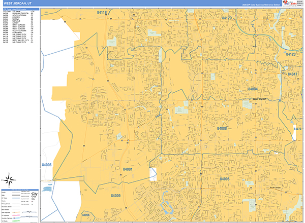 West Jordan Wall Map